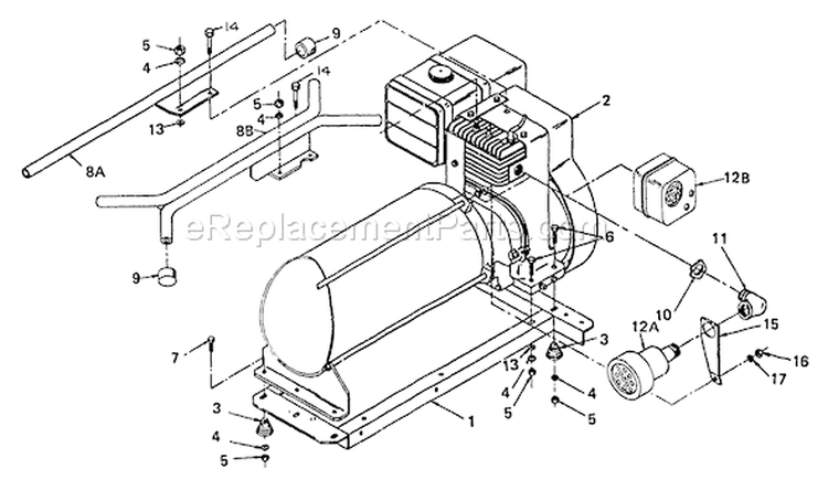 Page C Diagram and Parts List for 8798-0  Briggs and Stratton Generator